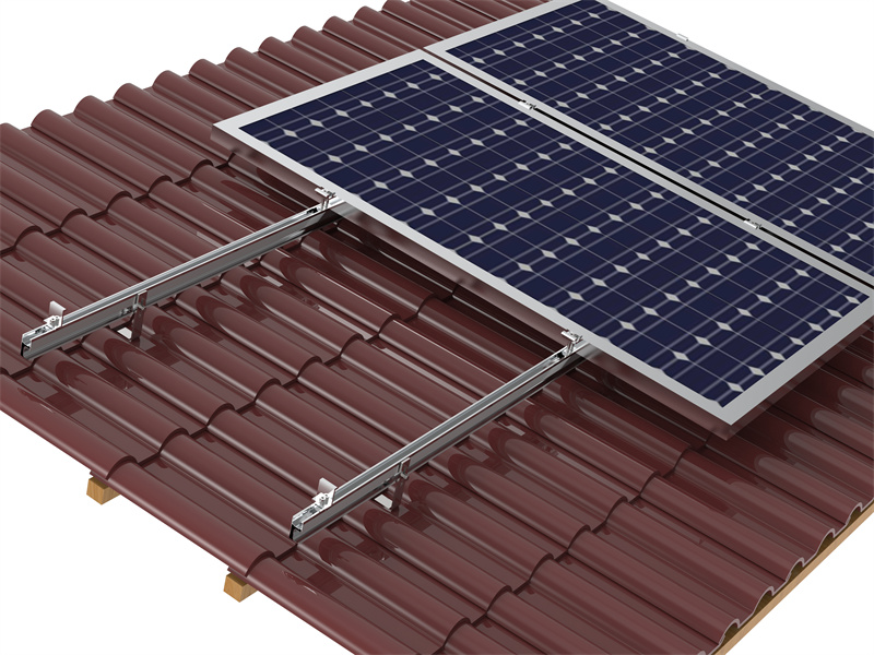 Solar tile roof mounting